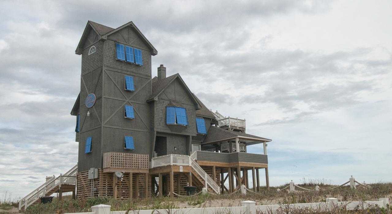 爱情片《罗丹岛之恋》中的客栈，坐落于北卡罗来纳州外滩群岛的罗丹岛中