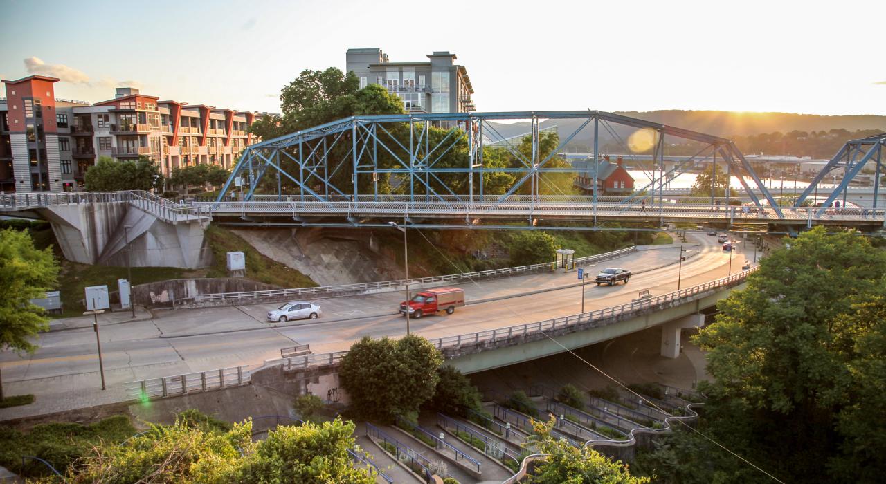 The Walnut Street Pedestrian Bridge, Chattanooga, Tennessee
