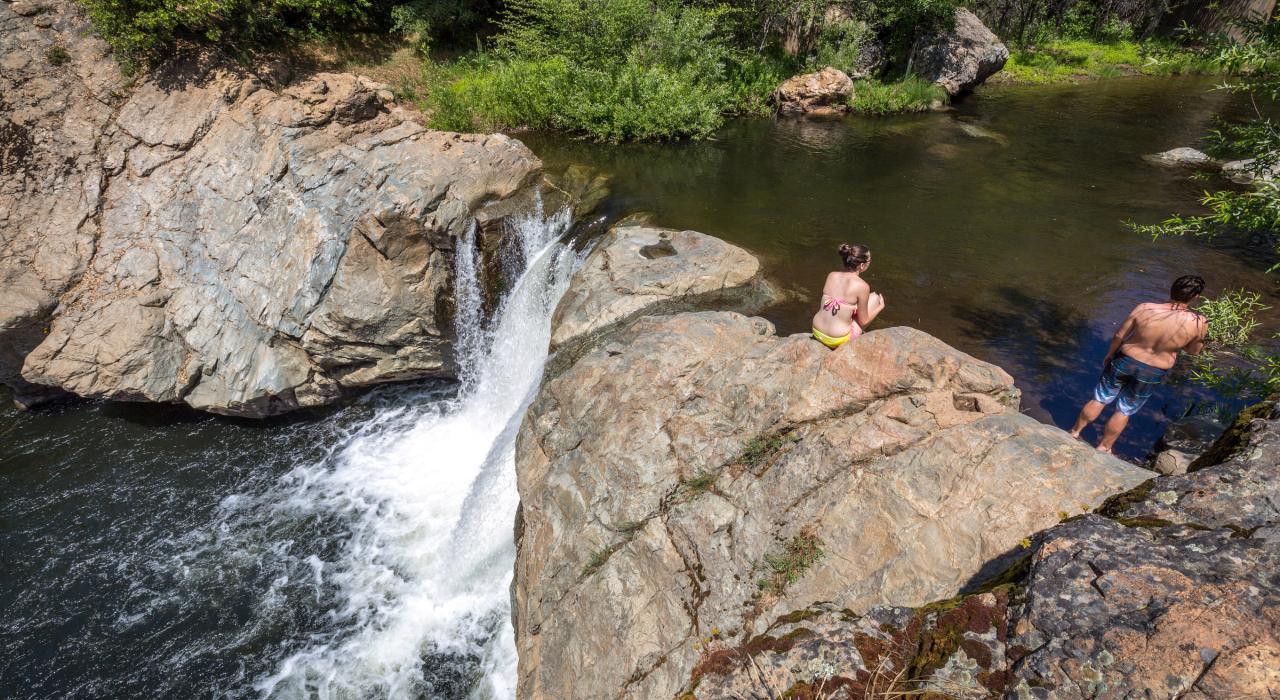 Cooling off in Groveland’s Rainbow Pools 