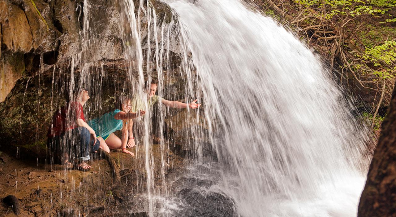 Waterfall at the Isha Institute in Tennessee