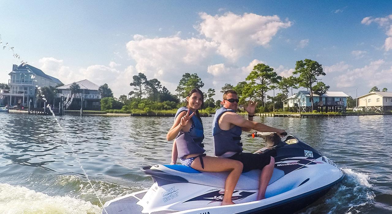 Jet-skiiing in the Gulf of Mexico