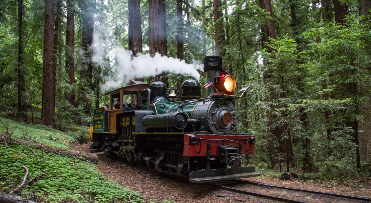 Riding the train from the mountains to the beach and back