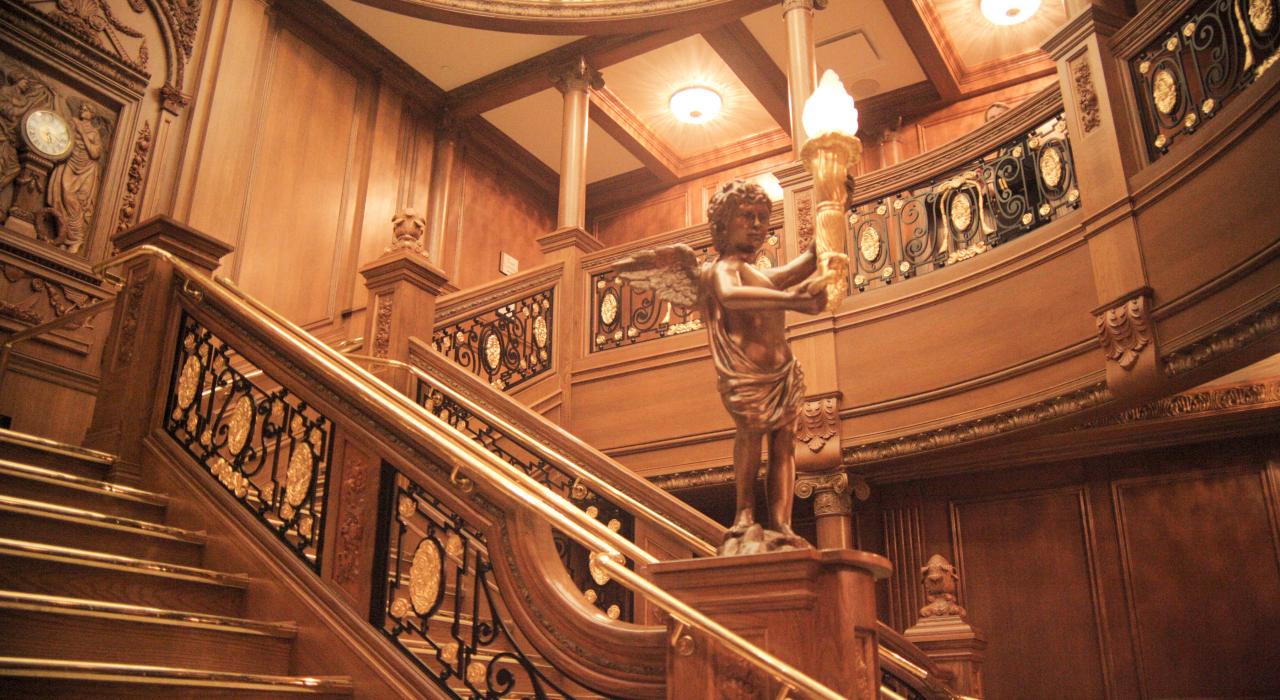 Grand Staircase at RMS Titanic Museum in Sevierville, Tennessee