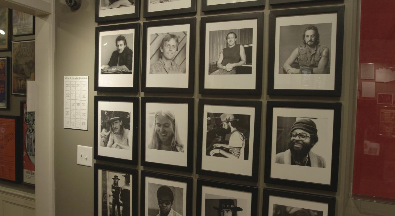 Photo exhibit at The Big House, the museum of the Allman Brothers Band