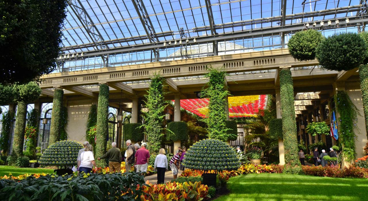 长木花园的大型温室