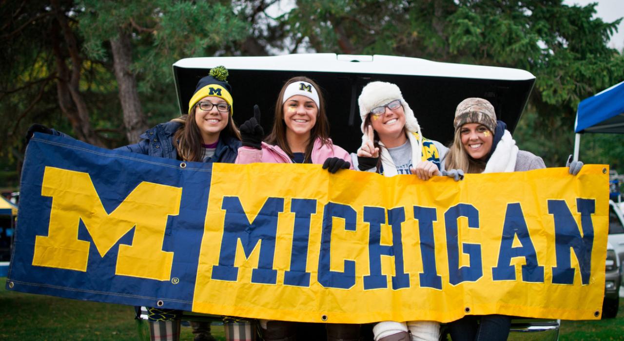 Tailgating at a University of Michigan football game
