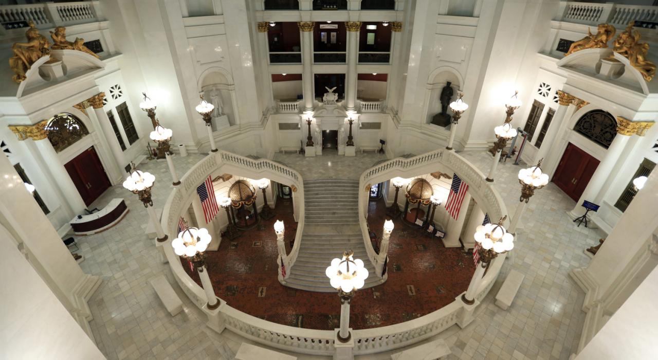 ペンシルベニア州ハリスバーグにあるペンシルベニア州議事堂の内部
