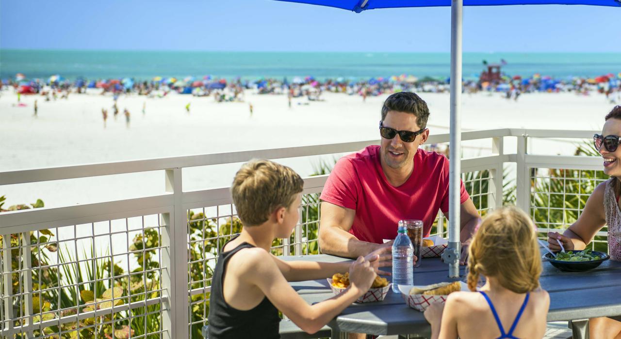 Lunch at Siesta Key beach