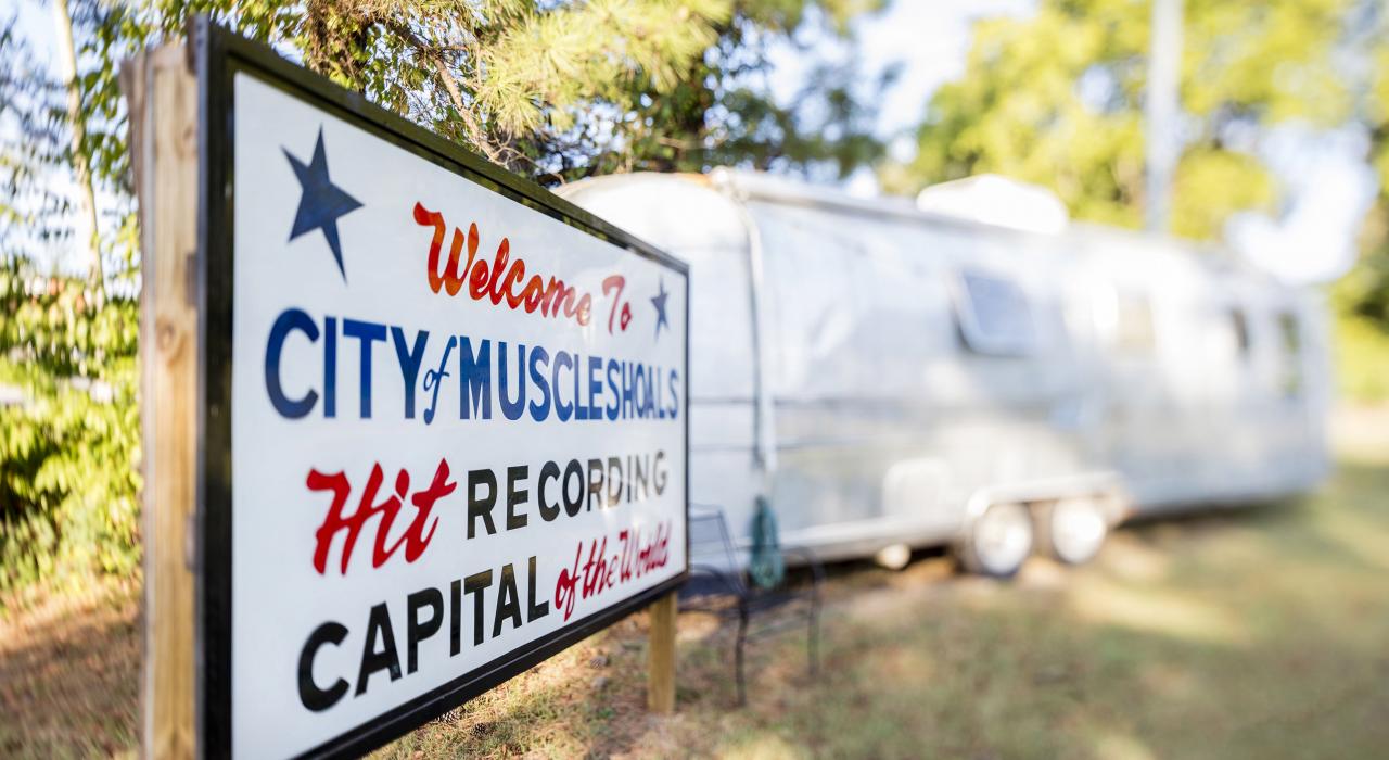 阿拉巴马州马斯尔肖尔斯的欢迎标语