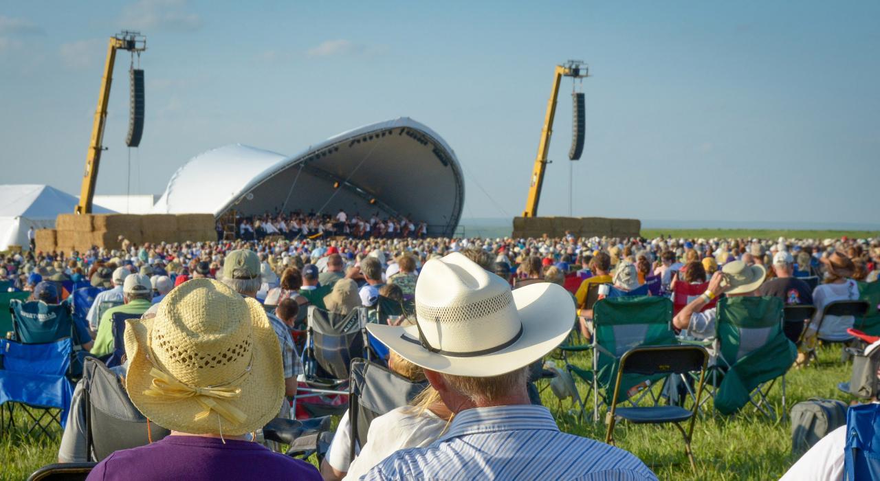 Watching Symphony in the Flint Hills in Cottonwood Falls, Kansas