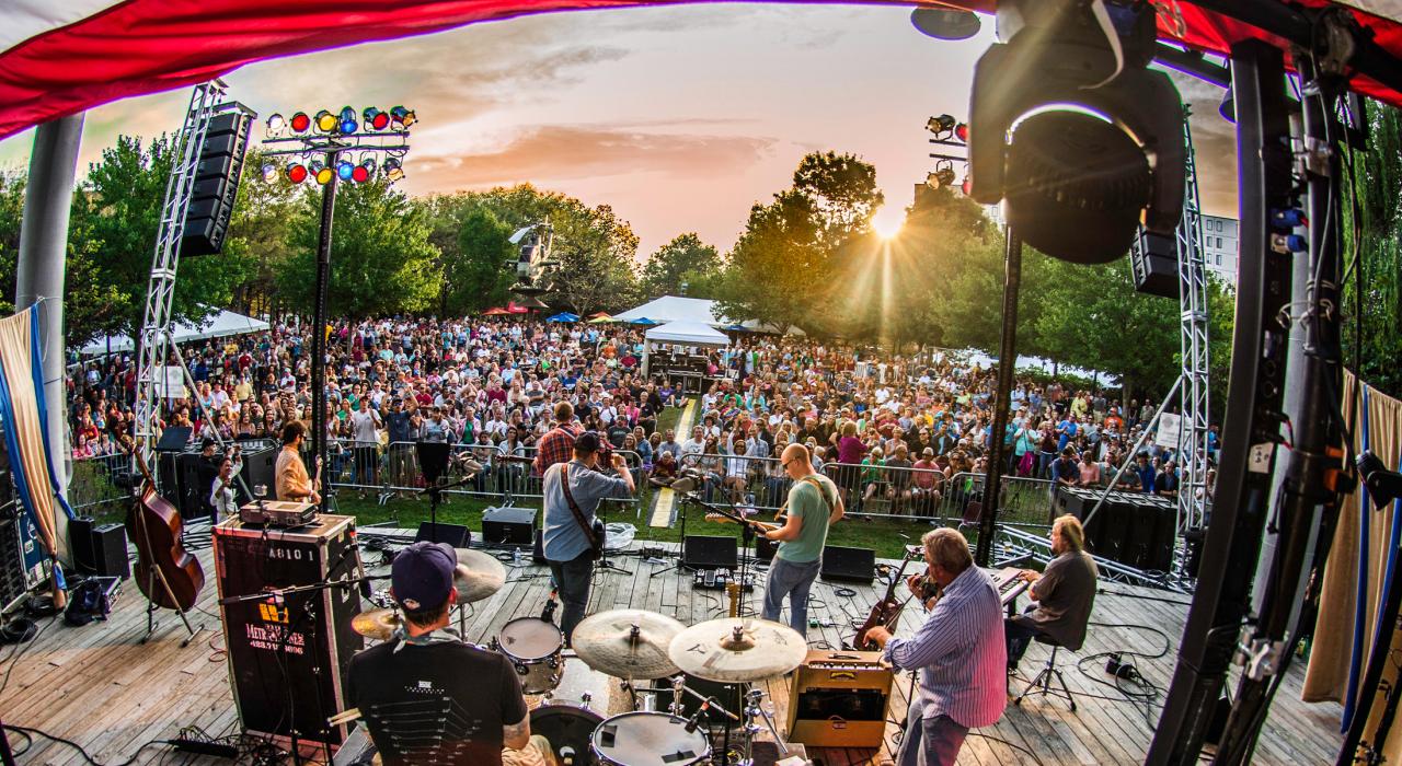Performers at the Rhythm & Roots Festival in Bristol, Tennessee