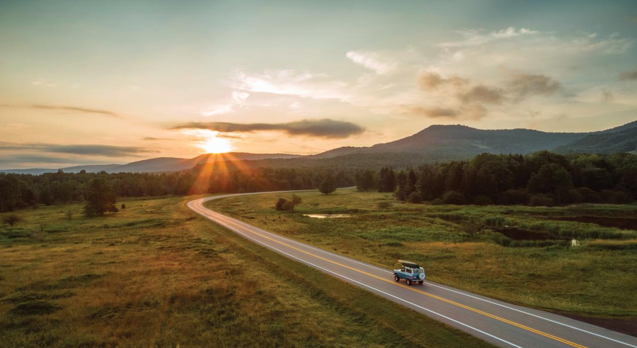 西弗吉尼亚州迦南山谷的公路旅行途中