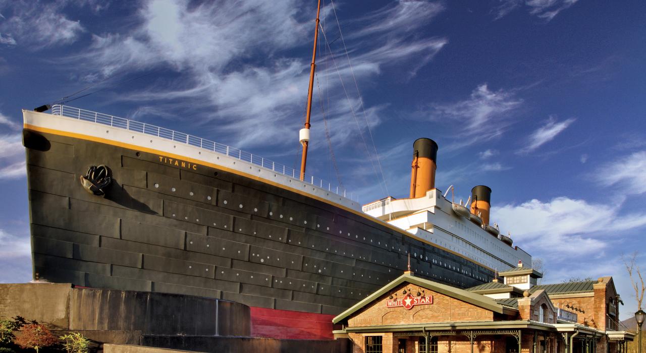 设在一艘仿造游轮中的泰坦尼克博物馆