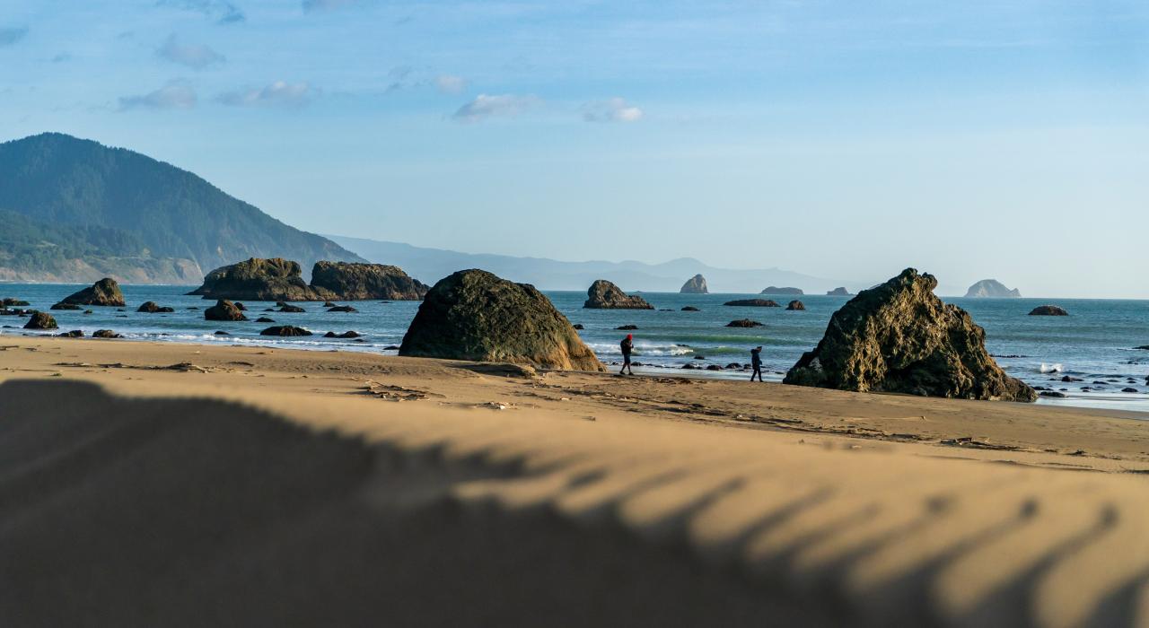 俄勒冈海岸边的战斗岩石公园