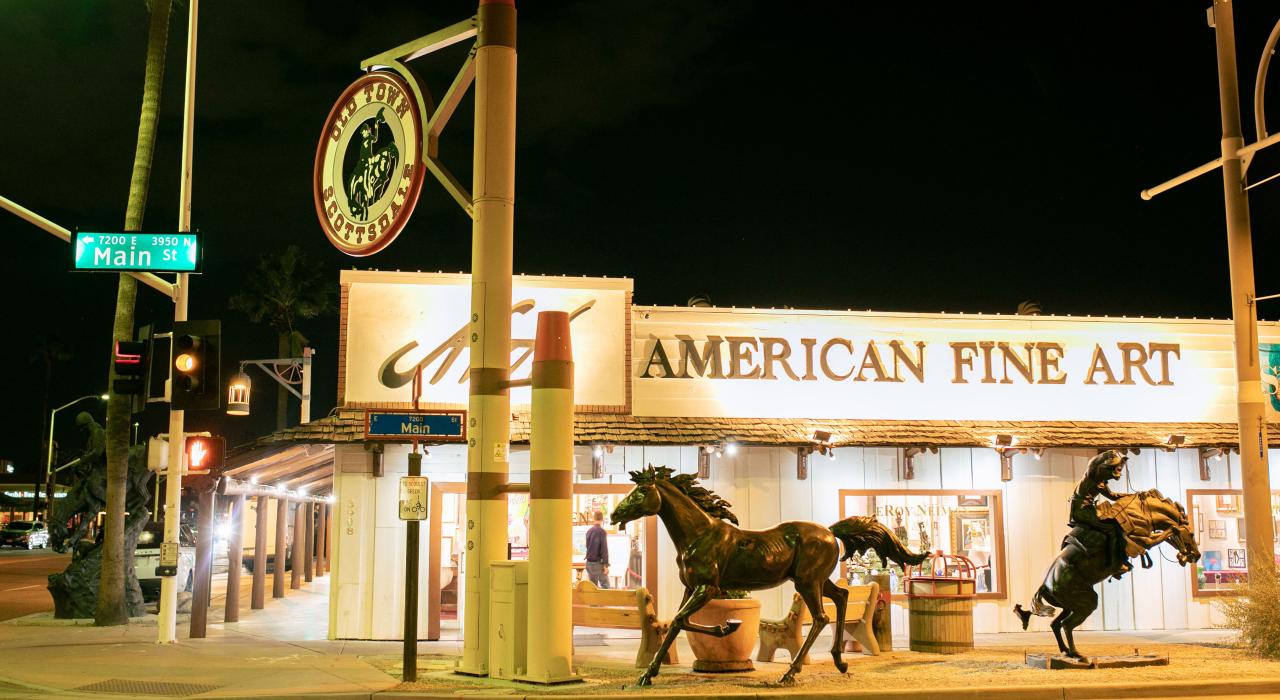 斯科茨代尔老城区的艺术区