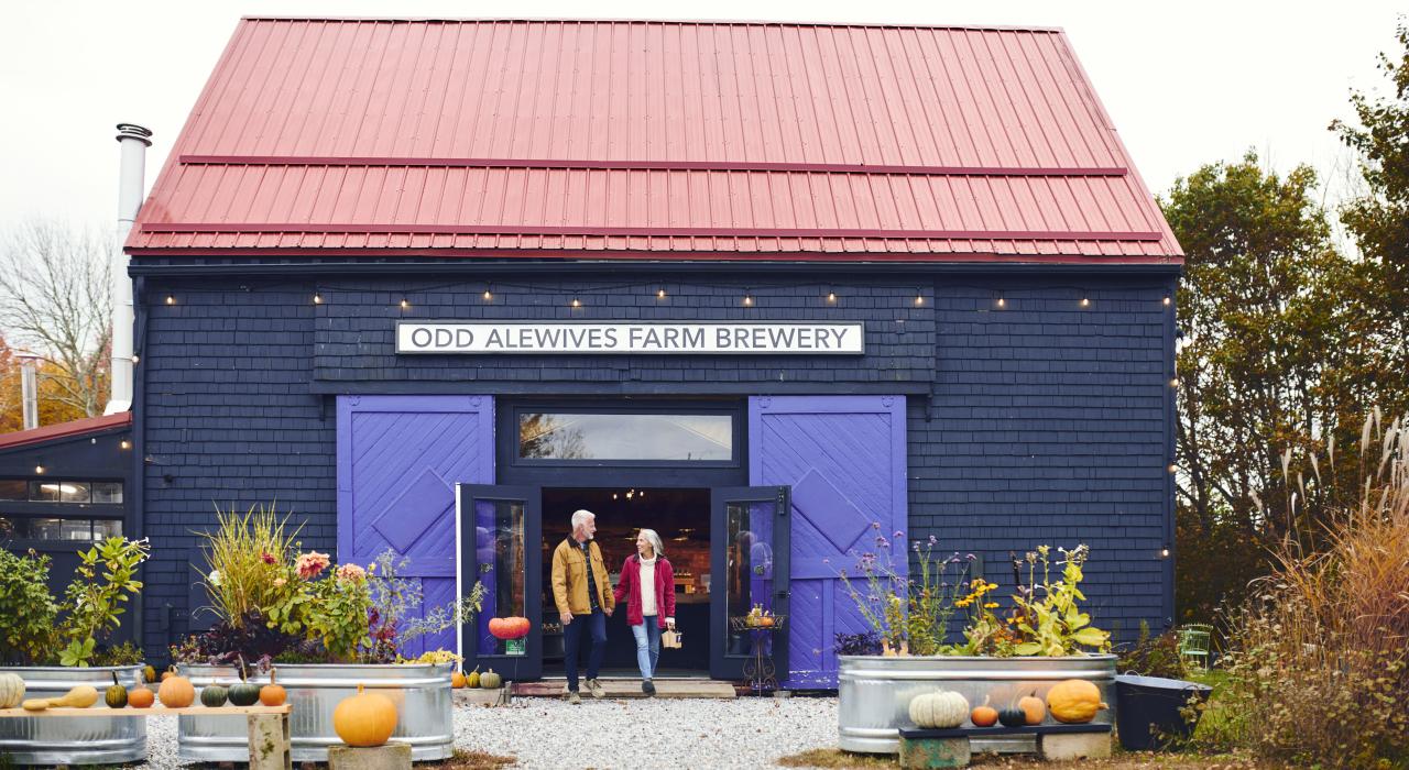 Craft beer and local food come together at Odd Alewives Farm Brewery in Waldoboro, Maine