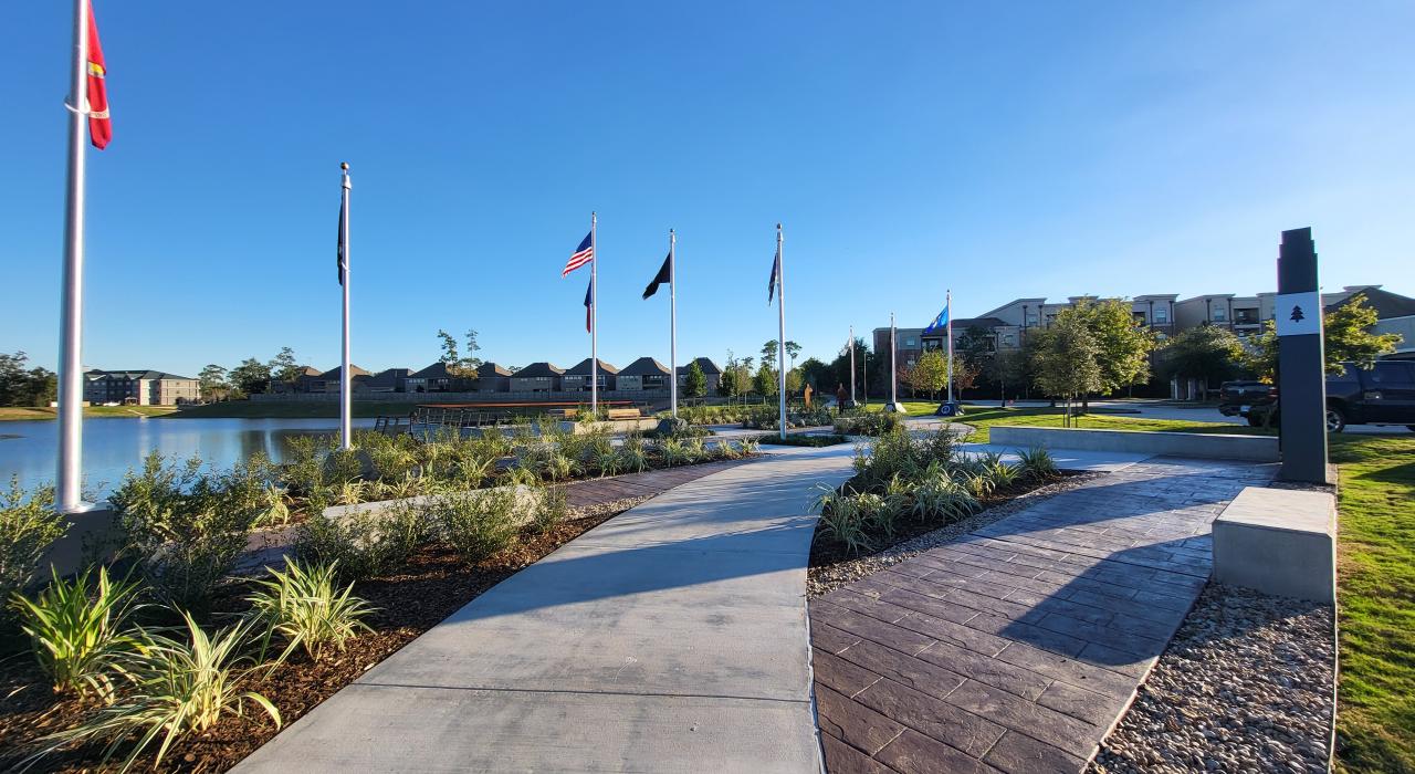 俯瞰仙纳度观景公园退伍军人角的池塘