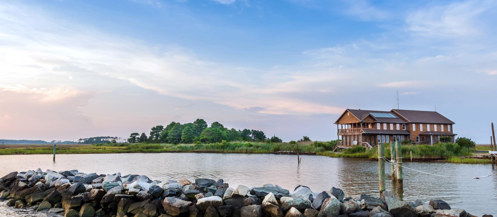 切萨皮克湾的美丽水景