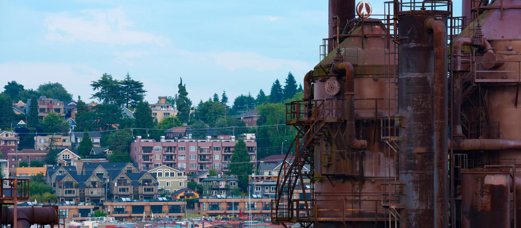 位于西雅图联合湖畔的煤气厂公园