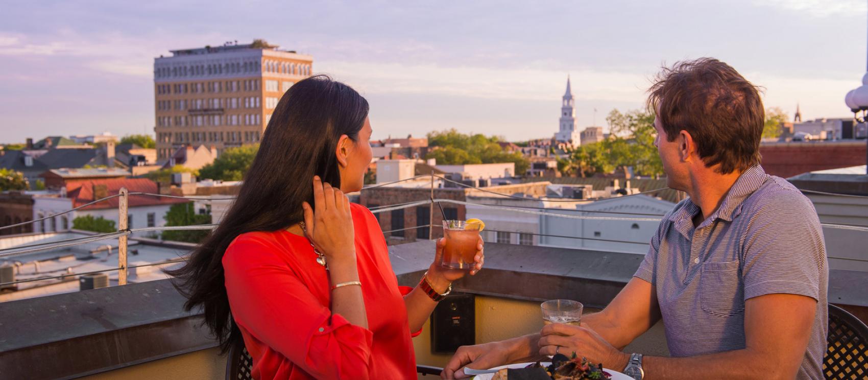 查尔斯顿文杜酒店的屋顶餐厅